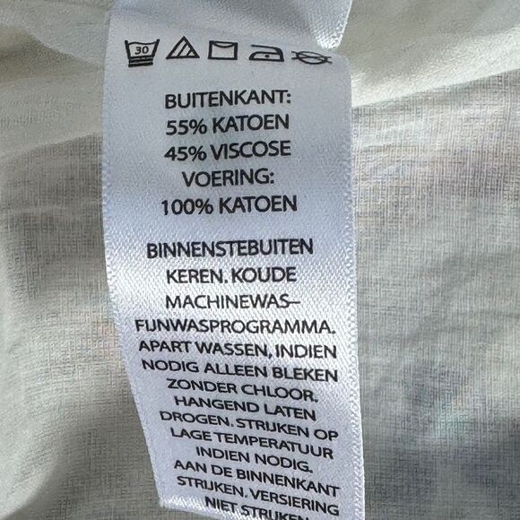 Lucky Brand White Floral V Neck Ruffle Trim Dress Sz 8 - Picture 6 of 7